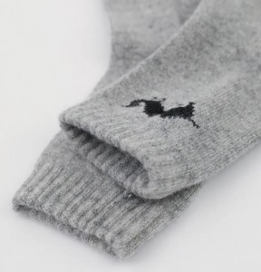 сопствен дизајнерски дизајн машки зимски чорапи животински жакард плетени внатрешни топли лелеави чорапи од кашмир