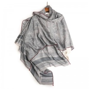 Печат на горски тигър от 200-те години 100% кашмирен шал дамски пискюл луксозен елегантен моден мек зимен шал от пашмина шал