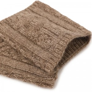 koutim sezon fredi 100% kashmir bra pi cho alamòd knitted fanm fingerless knit mouf gan