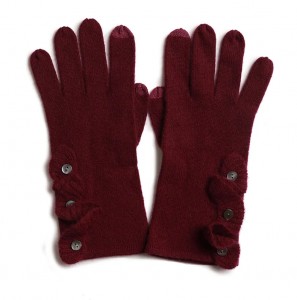 لمس صفحه نمایش با انگشت تمام دستکش ترمه 100% دستکش زمستانی زنانه بافتنی دستکش مد لوکس گرم