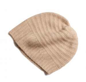 冬のウールの純粋なカシミヤ ビーニー帽子カスタム高級ファッション ニット女性ベニー キャップ カスタム ロゴ