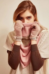 Kış Sıcak 100% keçi kaşmir Örme Eldiven özel moda örme kadın lüks sıcak kadın eldivenler