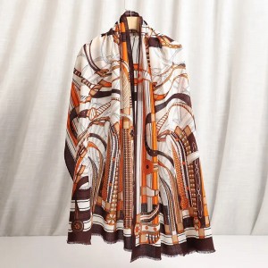 የውስጥ ሞንጎሊያ ፋብሪካ የጅምላ ሽያጭ የ 80 ዎቹ ሴቶች ህትመት ሜሪኖ ሱፍ ስካርፍ የክረምት ሴቶች ፋሽን cashmere pashmina scarves shawl