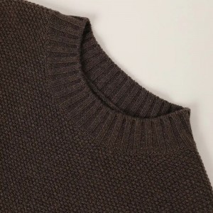 ແມ່ຍິງລະດູຫນາວທີ່ກໍາຫນົດເອງ knitted sleeveless cashmere pullover sweater ladies ຄົນອັບເດດ: ອົບອຸ່ນ knit top vest
