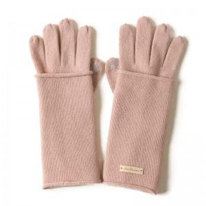 カスタム タッチ スクリーン冬カシミヤ手袋安いかわいい指なしニット ファッション女性熱手袋 & ミトン