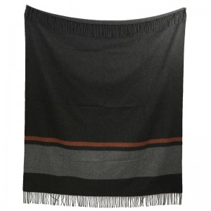 inu Mongolia igba otutu gbona 100% awọn ọdọ-agutan irun ibora aṣa apẹrẹ tassel wool scarf shawl
