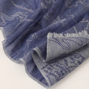чиста вълна дамски шал персонализиран дизайнерски зимен дамски тъкан жакардов пискюл шалове от кашмир пашмина шал