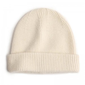 tersuai comel mewah bulu hangat rajutan beanie kosong Musim sejuk kasmir bennie topi wanita 100% bulu tulen topi beanie dengan logo tersuai