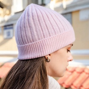 logo broderie personalizat femei cașmir pălărie de iarnă lux moda tricot coaste super moale bebeluș copii ny beanie bone