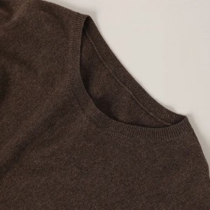 ເສັ້ນດ້າຍ 26Nm ສີທໍາມະດາ knitted ລະດູຫນາວແມ່ຍິງອົບອຸ່ນ cashmere ບໍລິສຸດ pullover knit ເທິງ custom ຄົນອັບເດດ: ແຂນຍາວ sweater ແມ່ຍິງ