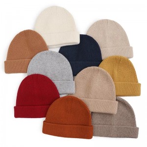 ljubke luksuzne tople volnene pletene kape po meri, zimske kape iz kašmirja, ženske kape iz 100 % čiste volne z logotipom po meri