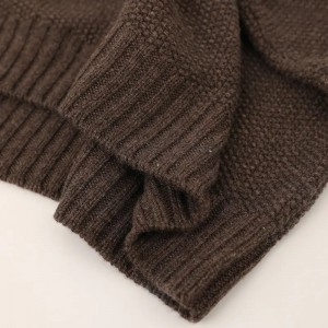 дизајнерски модни в изрез обичан плетени чист кашмир превелики женски џемпер по наруџби женски пуловер од кашмира