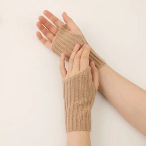 % 100 kaşmir parmaksız kış eldiven mitten lüks moda kadın sıcak nervürlü örme kaşmir eldiven