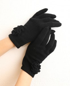 دستکش بافتنی ترمه بزی ساده بافته شده با انگشت تمام دستکش مد زمستانی خانم ها دستکش گرم پشمی بلند لوکس برای زمستان