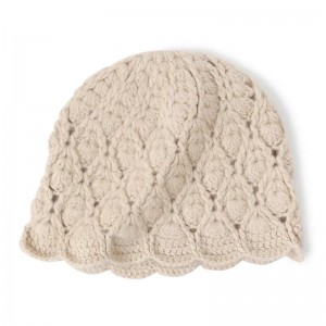 طرح گل کلاه کلاه زمستانی 100% ترمه زنانه بافندگی ترمه بافتنی مد گرم