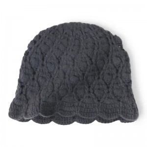 berretto invernale in cashmere 100% design floreale da donna caldo berretto in cashmere lavorato a maglia