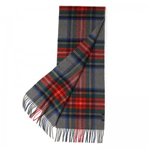 logo custom luks Scotland jin cashmere tartan şemal zivistanê jin mêr stûyê germ 100% cashmere paqij şal penêr stoles