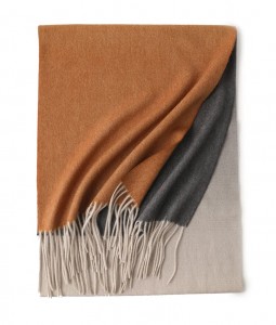 Winter neck warmer gradient color color cashmere scarves shawl custom embroidery logo organic cashmere scarf for women