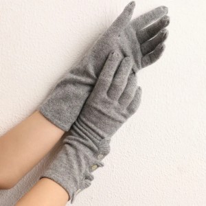 Mignon personnalisé hiver cachemire gants dames long luxe magique intelligent chaud tricoté mode gants femmes avec boutons