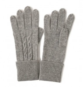 Պատվերով լոգոն ձմեռային տրիկոտաժե կանացի տղամարդու տաք ձգվող ձեռնոցներ՝ ճարմանդներով ոլորված փափուկ 100% կաշմիրից ձեռնոցներ