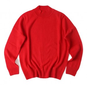 2021 Fesyen 100% Bulu Merino Tulen Berkait Lelaki Musim Sejuk Turtleneck Lelaki Pelompat Sweater Pullover