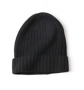 100٪ الكشمير ضلع متماسكة ny قبعة الشتاء النساء الفاخرة أزياء لطيف قبعات قبعة دافئة
