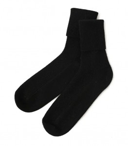 Yüksek Kaliteli Rahat Katlanmış çorap Kalın Sonbahar Kış Örme Sıcak % 100% Kaşmir Yatak Çorap Kadınlar için
