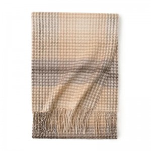 logotip personalitzat de luxe d'Escòcia bufanda de tartan de caixmir per a dones d'hivern per a homes coll càlid 100% pur caixmir bufandes a quadres esteles