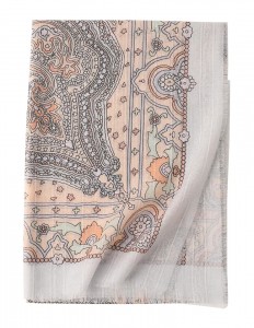 Bufanda cadrada de la de inverno personalizada, o máis novo deseñador, estampado de luxo, suave e elegante, bufanda de cachemira para o pescozo