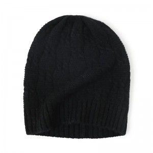мъже жени аксесоари зимна шапка персонализирана кабелна плетена топла шапка от чист кашмир с персонализирано лого
