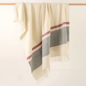 Binnen-Mongolië winter warm 100% lamswollen deken aangepaste designer kwastje wollen sjaal