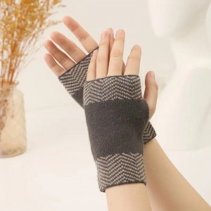 100% кашемірові зимові рукавички рукавиці без пальців трикотажні модні теплі жіночі жіночі кашемірові рукавички для дівчаток