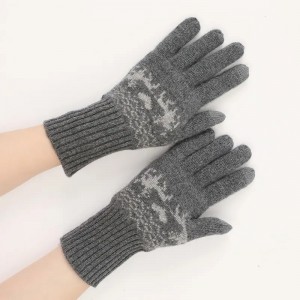 accesorii de iarnă la modă mănuși de iarnă pentru femei 100% cașmir cu ecran tactil tricotate mănuși calde pentru degete întregi mănuși