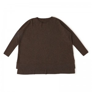 ເສັ້ນດ້າຍ 26Nm ສີທໍາມະດາ knitted ລະດູຫນາວແມ່ຍິງອົບອຸ່ນ cashmere ບໍລິສຸດ pullover knit ເທິງ custom ຄົນອັບເດດ: ແຂນຍາວ sweater ແມ່ຍິງ