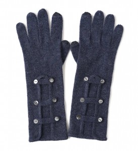 Touchscreen-Frauen Winter warm stricken lange Kaschmir-Handschuhe benutzerdefinierte Design Vollfinger Mode 100% reine Kaschmir-Handschuhe mit Knöpfen
