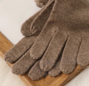Χειμερινή μόδα Γυναικεία ζεστά πλεκτά κασμίρ μακριά γάντια προσαρμοσμένης σχεδίασης πολυτελή πλεκτά απλά γάντια ένα μέγεθος που ταιριάζει σε όλα για γυναίκες