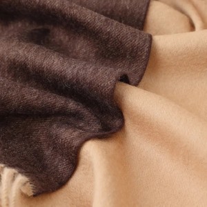 100% domba wol gradién warna gugur usum gugur awéwé syal stoles custom rumbai desainer cashmere scarves shawl