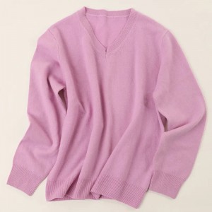 прилагодено зимски плетен џемпер од 100% кашмир женски трикотажа врвен луксузен моден волнен пуловер во слободна големина