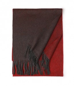 Calentador de pescozo de inverno, bufandas de cachemira de cor degradada, chal, logotipo bordado personalizado, bufanda de cachemira orgánica para mulleres