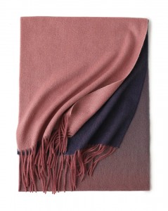 winter nekwarmer kleurverloop kasjmier sjaals sjaal op maat geborduurd logo biologische kasjmier sjaal voor dames