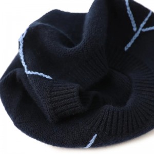 musim dingin 100% kasmir mewah lucu ny beanie wanita grosir logo kustom hangat rajutan topi baret topi