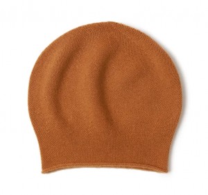 100% pure cashmere women winter ny beanies hats luxury fashion cute plain knit wool bennie caps na may Custom na logo ng burda