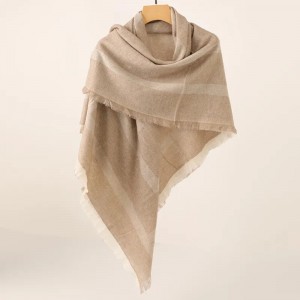 dames 100% kasjmier vierkante sjaals sjaal custom winter kwastje geweven kasjmier pashmina sjaal voor vrouwen