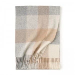 custom logo luxury scotland women cashmere tartan scarf winter ladies men neck warm 100% pure cashmere plaid scarves stoles