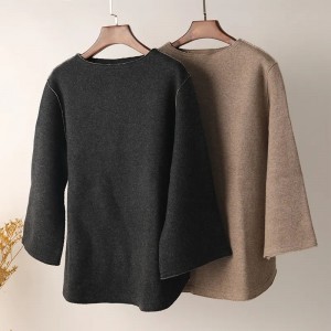 unutrašnji mongolski proizvođač na veliko 100% čistog kašmira džemper kaput modni jednobojni pleteni ženski gornji pulover