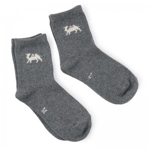 prilagođeni logo muške 100% vunene čarape za zatvorene jacquard životinjski dizajn mekana koža prijateljska čarapa od kašmira