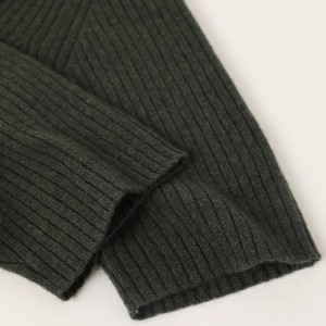 coltrui geribbelde gebreide pure kasjmier pullover aangepaste mode oversized winter dames trui gebreide kleding