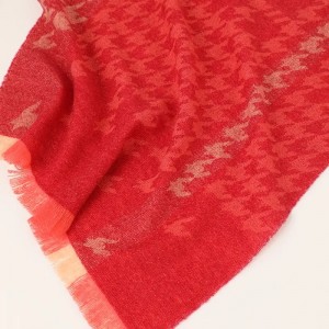 designer houndstooth wool lub caij ntuj no scarf stoles kev cai zam tassel 100% wool pashmina scarves shawls