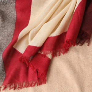 2021 ຮູບແບບໃຫມ່ຂອງແມ່ຍິງລະດູຫນາວ custom 10% cashmere / 90% modal modal ພິມ scarf ສີສົດໃສ