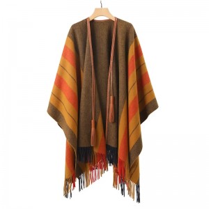 10% cashmere 90% wool women poncho winter ladies tassel warm designer cashmere cape scarves shawl